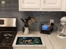 Leopard Nighttime in the Jungle Glass Cutting Board Decorative Tempered Glass Kitchen Cutting and Serving Board Large Size Chopping Board