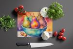 NEW Colorful Pears Glass Cutting Board Decorative Tempered Glass Kitchen Cutting and Serving Board Large Size Chopping Board