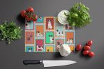 NEW Lots of Jack Russell Terrier Glass Cutting Board Decorative Tempered Glass Kitchen Cutting and Serving Board Large Size Chopping Board