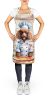Chocolate Poodle The Chef Apron Cooking Kitchen Server Baking Crafts Gardening for Adult Women Men, Unisex, Large, Multicolor