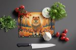 NEW Chow Chow Fall Glass Cutting Board Decorative Tempered Glass Kitchen Cutting and Serving Board Large Size Chopping Board