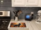 NEW Belgian Sheepdog Fall Glass Cutting Board Decorative Tempered Glass Kitchen Cutting and Serving Board Large Size Chopping Board