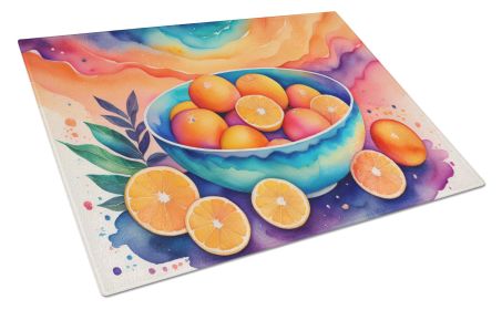 NEW Colorful Oranges Glass Cutting Board Decorative Tempered Glass Kitchen Cutting and Serving Board Large Size Chopping Board