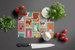 NEW Lots of Red Siberian Husky Glass Cutting Board Decorative Tempered Glass Kitchen Cutting and Serving Board Large Size Chopping Board