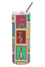 Lots of Fawn Italian Greyhound Stainless Steel Skinny Tumbler Vacuum Double Walled Reusable Insulated Tumbler Travel Cup for Coffee Cocktails Gift wit