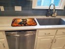 Airedale Terrier Fall Dish Drying Mat Absorbent Dish Drying Mat Pad for Kitchen Counter Dish Drainer Mat for Countertop, 14 x 21", Multicolor