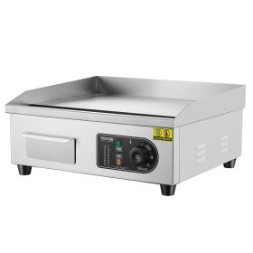 VEVOR Commercial Electric Griddle, 1700W Countertop Flat Top Grill, 122ï¿½ï¿½F-572 ï¿½ï¿½F Adjustable Temp