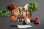 NEW Pit Bull Terrier Fall Glass Cutting Board Decorative Tempered Glass Kitchen Cutting and Serving Board Large Size Chopping Board