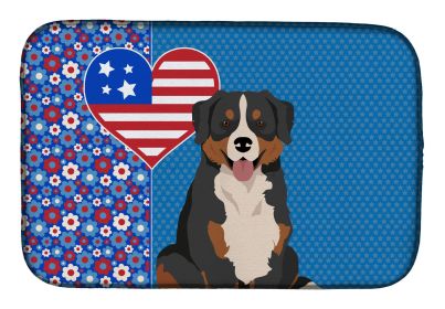 Bernese Mountain Dog USA American Dish Drying Mat Absorbent Dish Drying Mat Pad for Kitchen Counter Dish Drainer Mat for Countertop, 14 x 21"