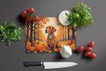 NEW Vizsla Fall Glass Cutting Board Decorative Tempered Glass Kitchen Cutting and Serving Board Large Size Chopping Board
