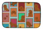 Lots of Ruby Cavalier Spaniel Dish Drying Mat Absorbent Dish Drying Mat Pad for Kitchen Counter Dish Drainer Mat for Countertop, 14 x 21", Multicolor