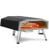 VEVOR Outdoor Pizza Oven, 16-inch, Gas Fired Pizza Maker, Portable Outside Stainless Steel Pizza Grill with 360ï¿½ï¿½ Rotatable Pizza Stone