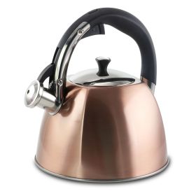Mr Coffee Belgrove 2.5 Quart Whistling Tea Kettle (Color: Copper)