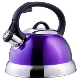 Mr. Coffee Flintshire 1.75 Quart Whistling Stovetop Tea Kettle (Color: Purple)