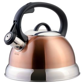Mr. Coffee Flintshire 1.75 Quart Whistling Stovetop Tea Kettle (Color: Copper)