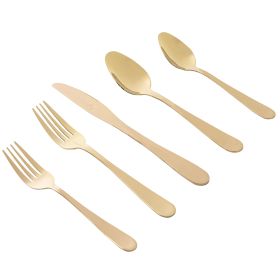 Gibson Home Stravidia 20 Piece Flatware Set (Color: Gold)