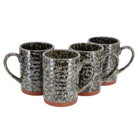 Gibson Home Terra Bella 4 Piece 18.5 Ounce Terracotta Mug Set (Color: Peacock Green)