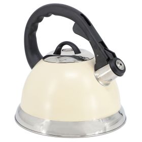 Mr. Coffee Clarefield 2.4 Quart Stainless Steel Whistling Tea Kettle (Color: White)