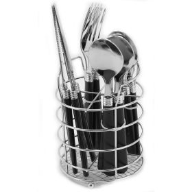 Gibson Sensations II 16 Piece Stainless Steel Flatware Set (Color: Black)