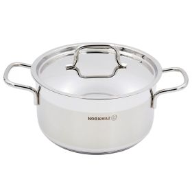 Korkmaz Alfa 2 Piece Stainless Steel Casserole Dish with Lid (Size: 3.5 liter)