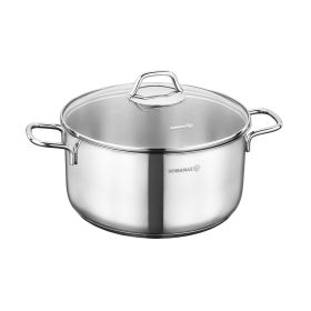 Korkmaz Perla 2 Piece Stainless Steel Casserole with Lid in Silver (Size: 8.5 liter)