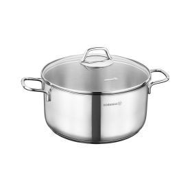 Korkmaz Perla 2 Piece Stainless Steel Casserole with Lid in Silver (Size: 3.5 liter)