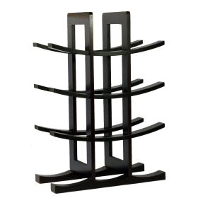 12-Bottle Wine Rack Finish Bamboo (Color: Dark Espresso)