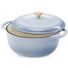 6-Quart Large Enamel Cast-Iron Dutch Oven Kitchen Cookware