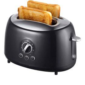 Brentwood Cool Touch 2-Slice Extra Wide Slot Retro Toaster (Color: Black)