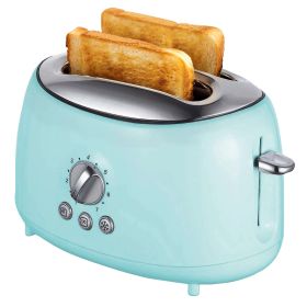 Brentwood Cool Touch 2-Slice Extra Wide Slot Retro Toaster (Color: Blue)