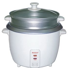 Brentwood 4 Cup Rice Cooker (Option: with Steamer, Color: White)