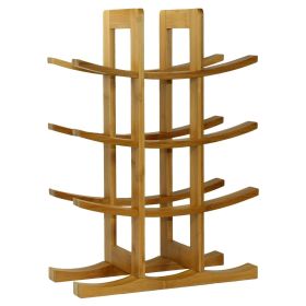 12-Bottle Wine Rack Finish Bamboo (Color: Natural Bamboo)