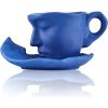 Tea Cup and Saucer Set Ceramic Kissing Couple Coffee Mug Set